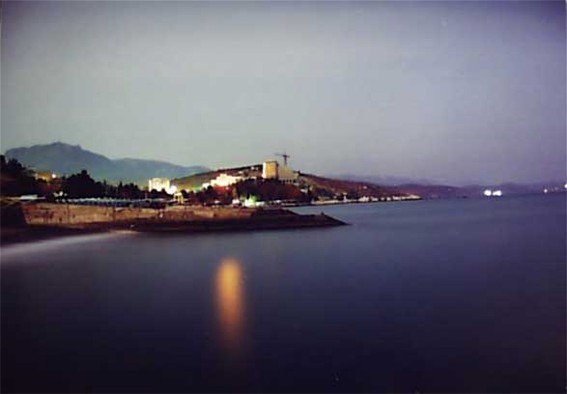 Image - Alushta main beach at night.